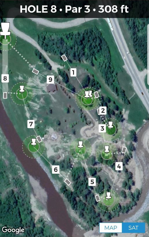 Pouce Park Disc Golf Course Map