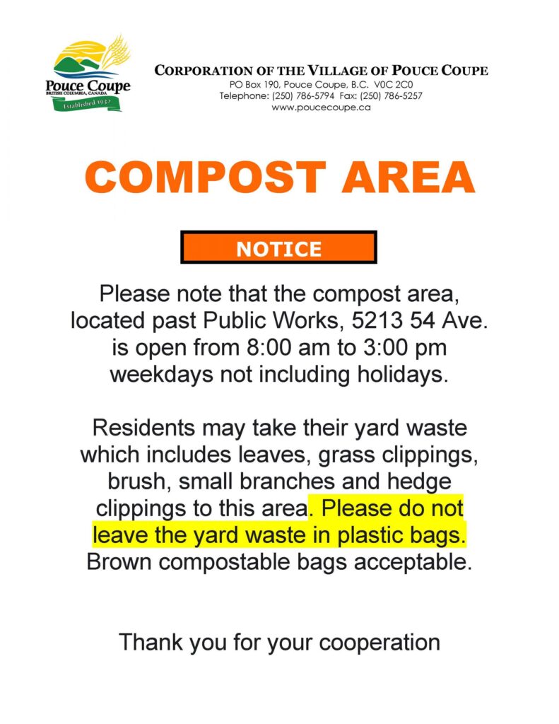 Compost Area Pouce Coupe Village of Pouce Coupe